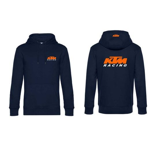 PÁNSKÁ MIKINA S KAPUCÍ A MOTIVEM KTM RACING 1 - TMAVĚ MODRÁ