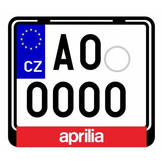 NOSIČ SPZ NA MOTORKU S 2D MOTIVEM APRILIA 1