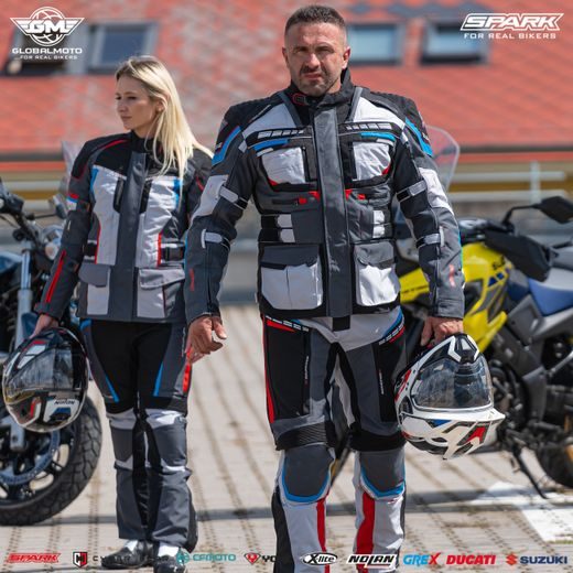 PÁNSKÁ TEXTILNÍ MOTO BUNDA SPARK AVENGER EVO TRIKOLOR