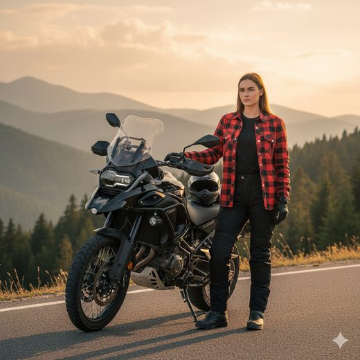 KOŠILE GMS JAGUAR LADY ZG31403 ČERVENO-ČERNÁ