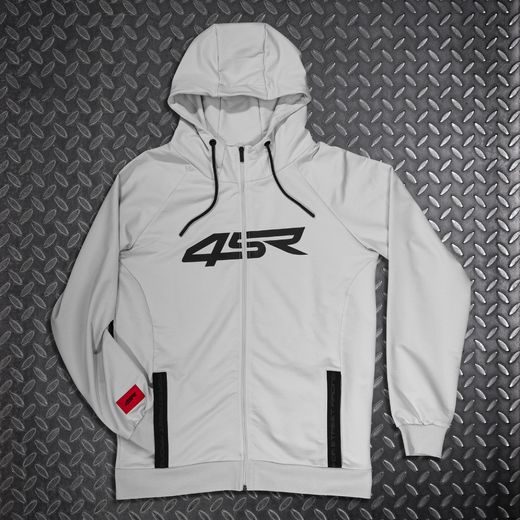 PÁNSKÁ MIKINA 4SR LOGO ZIP GREY