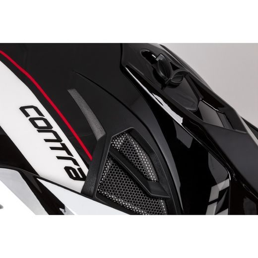 PŘILBA CROSS PRO 2 CONTRA, CASSIDA (BÍLÁ/ČERVENÁ/ČERNÁ) M140-1316