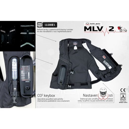 AIRBAGOVÁ VESTA HIT-AIR MLV 2 ČERNO-ZELENÁ