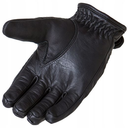 WOLF RIDER BLACK KOŽENÉ RUKAVICE NA MOTORKU