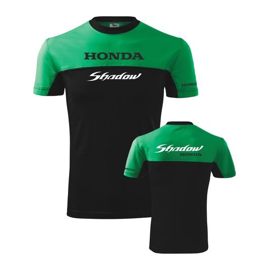 PÁNSKÉ TRIKO S MOTIVEM HONDA SHADOW - ZELENÉ/ČERNÉ