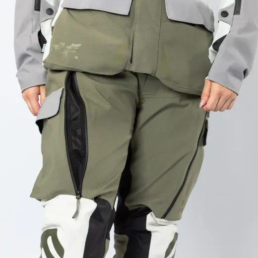 DÁMSKÉ KALHOTY S LAMINOVANOU MEMBRÁNOU IXS VENTURE-STX 1.0 X2-015605 OLIVOVÁ-SVĚTLE ŠEDÁ