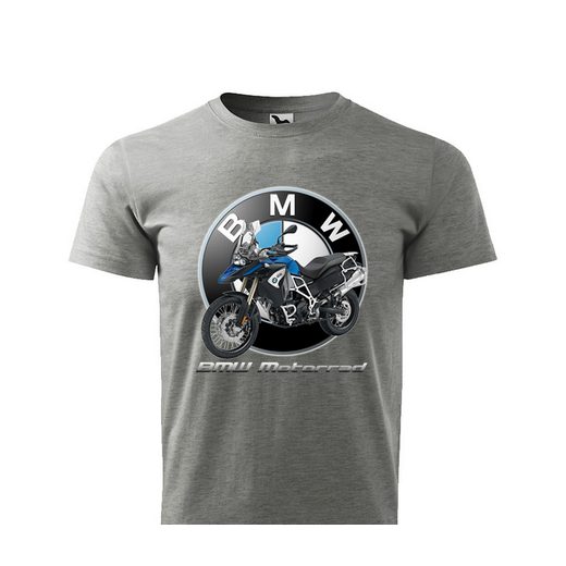 PÁNSKÉ TRIKO S MOTIVEM BMW F 800 GS MOTORRAD - ŠEDÉ