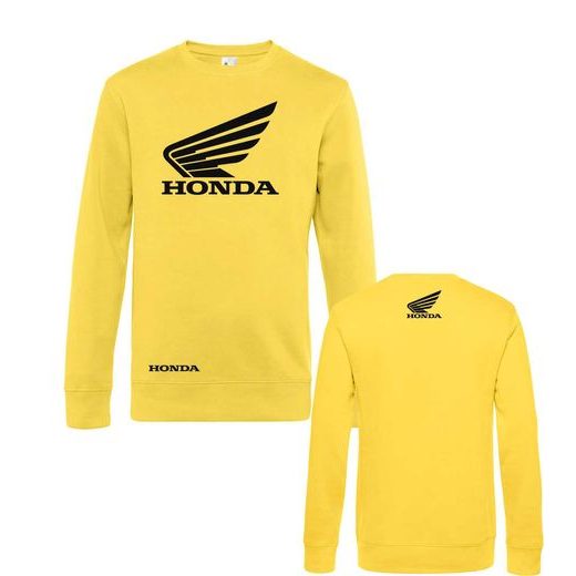 PÁNSKÁ MIKINA S MOTIVEM HONDA - ŽLUTÁ