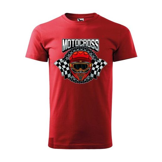 PÁNSKÉ TRIKO S MOTIVEM MOTOCROSS RIDERS - ČERVENÉ