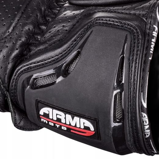 WOLF RAIDEN BLACK KOŽENÉ SPORTOVNÍ RUKAVICE NA MOTORKU