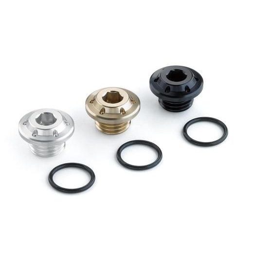 ELOXOVANÁ ZÁTKA PLNÍCÍHO OTVORU OLEJE KAWASAKI VERSYS 650 ČERNÁ