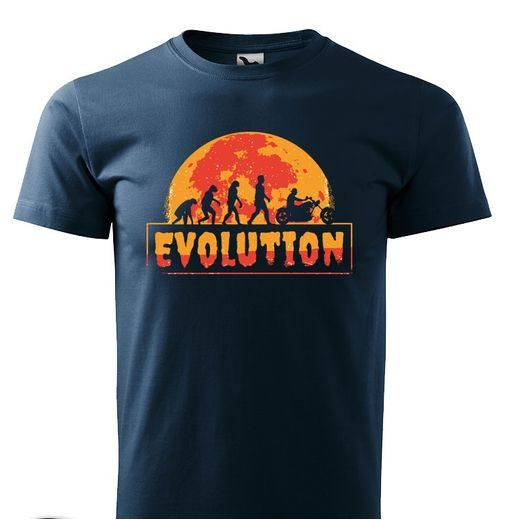 PÁNSKÉ TRIKO S MOTIVEM CHOPPERS EVOLUTION 2 - TMAVĚ MODRÉ