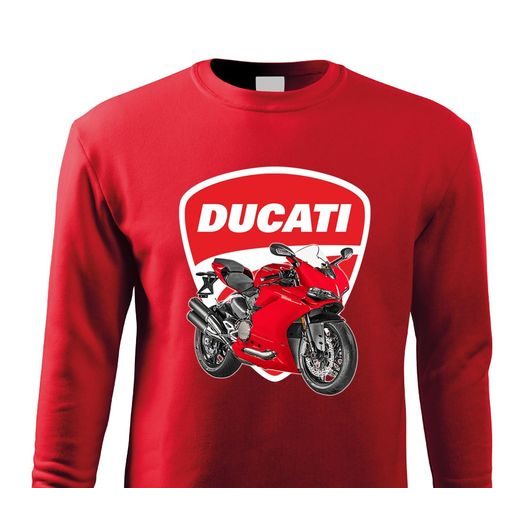 PÁNSKÁ MIKINA S MOTIVEM DUCATI 595 - ČERVENÁ