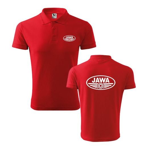 DÁMSKÉ POLO S MOTIVEM JAWA - ČERVENÉ