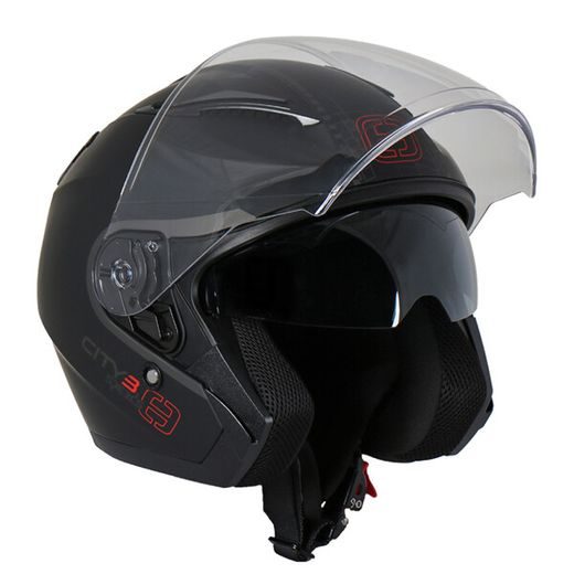 OTEVŘENÁ HELMA NA MOTORKU SE SLUNEČNÍ CLONOU SPEEDS CITY III ČERNÁ MATNÁ