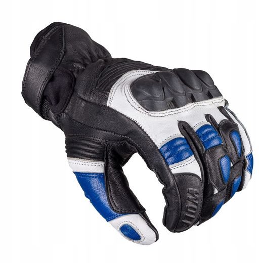 WOLF BANDIT BLUE KOŽENÉ RUKAVICE NA MOTORKU