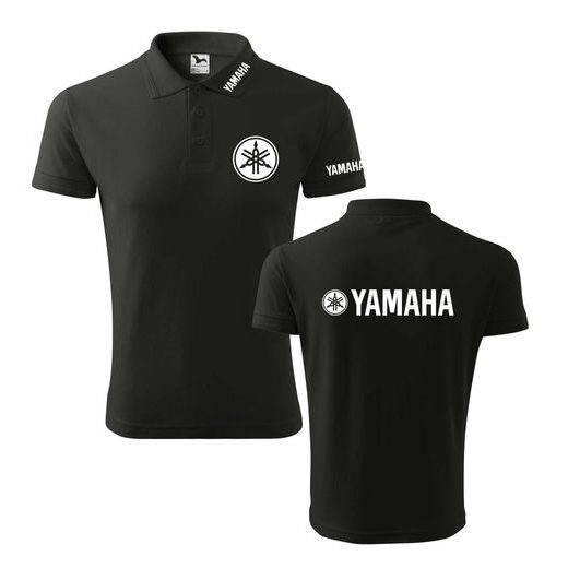 PÁNSKÉ POLO S MOTIVEM YAMAHA - ČERNÁ