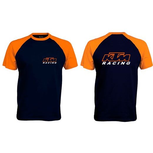 PÁNSKÉ TRIKO S MOTIVEM KTM RACING 6 - ORANŽOVO/TMAVĚ MODRÉ