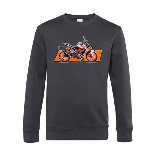 PÁNSKÁ MIKINA S MOTIVEM KTM DUKE - TMAVĚ ŠEDÁ