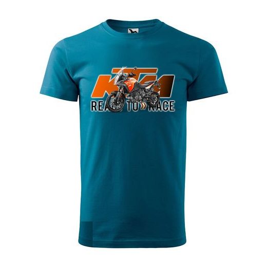 PÁNSKÉ TRIKO S MOTIVEM KTM ADVENTURE 1 - PETROLEJOVÉ