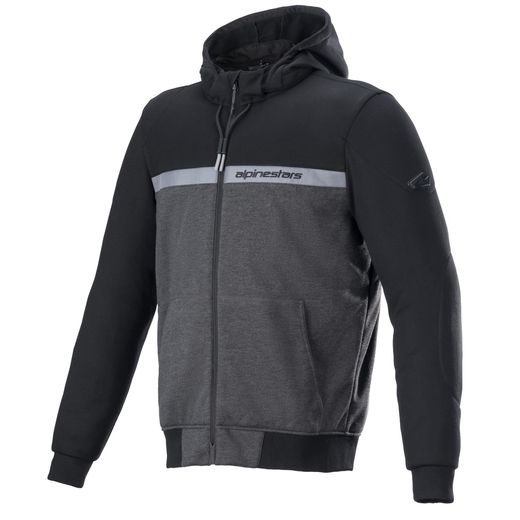 BUNDA CHROME STREET HOODIE, ALPINESTARS (ČERNÁ/ŠEDÁ) 2024