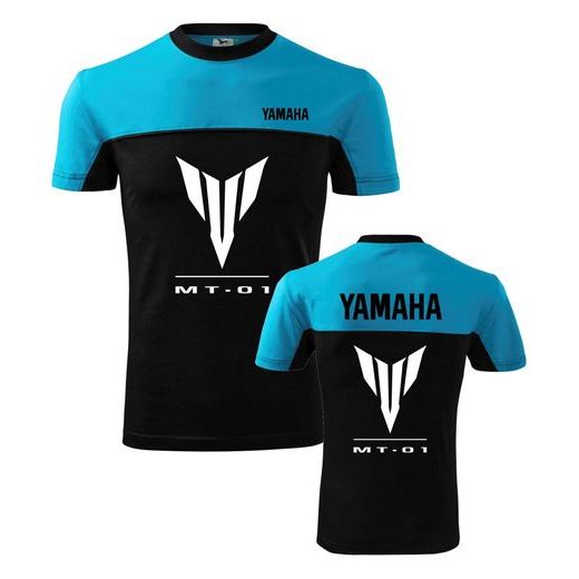 PÁNSKÉ TRIKO S MOTIVEM YAMAHA MT-01 - TYRKYSOVÁ/ČERNÁ