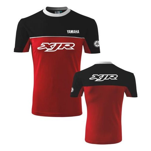 PÁNSKÉ TRIKO S MOTIVEM YAMAHA XJR - ČERNÁ/ČERVENÁ