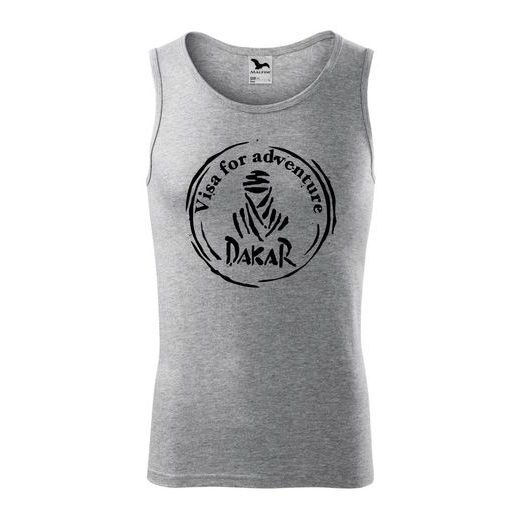 PÁNSKÉ TÍLKO S MOTIVEM DAKAR - ŠEDÉ