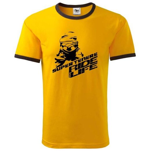 PÁNSKÉ TRIKO S MOTIVEM YAMAHA SUPERTENERE RIDE FOR LIFE - ŽLUTÉ