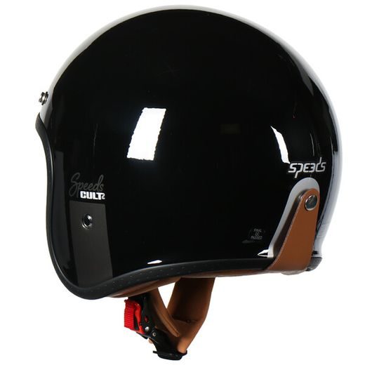 JET HELMA NA MOTORKU SE SLUNEČNÍ CLONOU SPEEDS CULT 2 - ČERNÁ/TITAN/STŘÍBRNÁ LESKLÁ