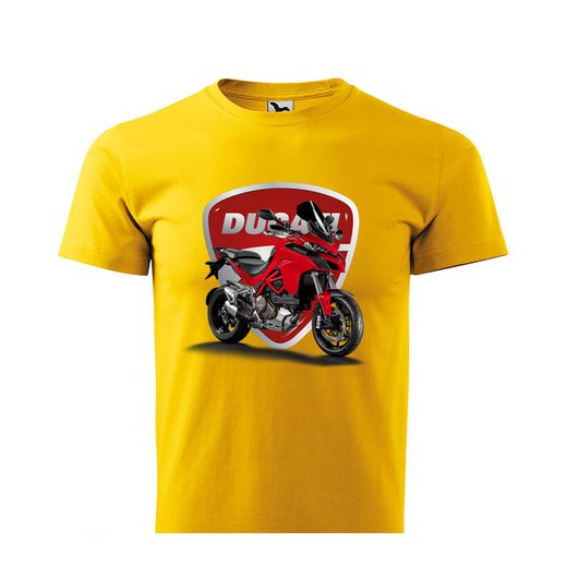 PÁNSKÉ TRIKO S MOTIVEM DUCATI MULTISTRADA - ŽLUTÉ