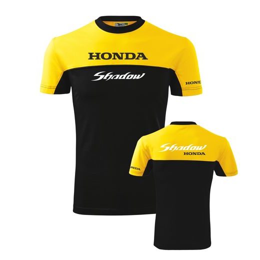 PÁNSKÉ TRIKO S MOTIVEM HONDA SHADOW - ŽLUTO/ČERNÉ