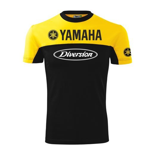 PÁNSKÉ TRIKO S MOTIVEM YAMAHA DIVERSION - ŽLUTÁ/ČERNÁ