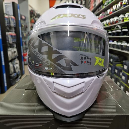 INTEGRÁLNÍ HELMA AXXIS EAGLE SV LESKLÁ BÍLÁ