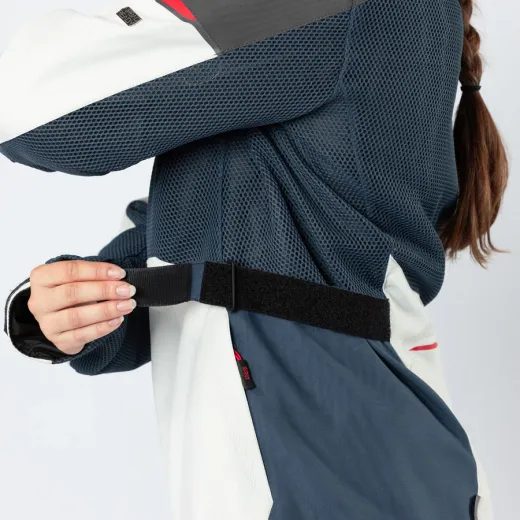 DÁMSKÁ BUNDA IXS TOURSTER-BIG AIR 1.0 X2-161605 SVĚTLE ŠEDÁ-MODRÁ-ČERVENÁ