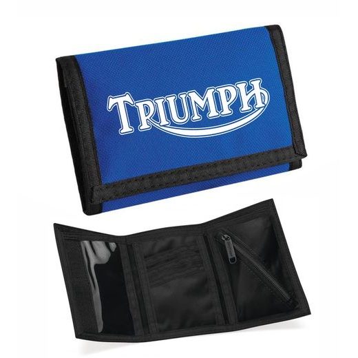 MOTO PENĚŽENKA S MOTIVEM TRIUMPH - KRÁLOVSKY MODRÁ
