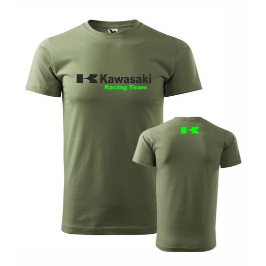 PÁNSKÉ TRIKO S MOTIVEM KAWASAKI RACING TEAM - KHAKI