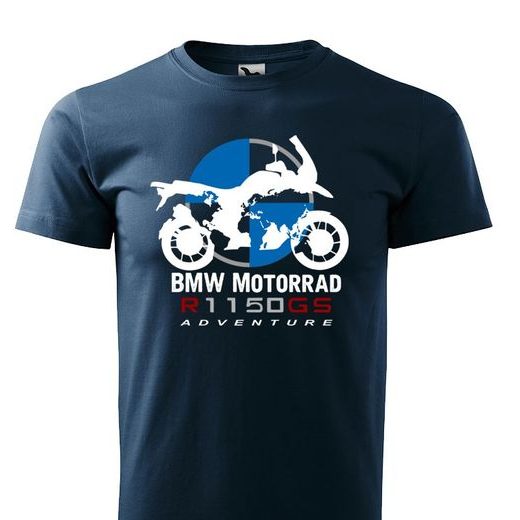 PÁNSKÉ TRIKO S MOTIVEM BMW R 1150 GS ADVENTURE - TMAVĚ MODRÉ