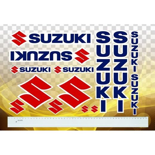 BAREVNÉ SAMOLEPKY S MOTIVEM SUZUKI