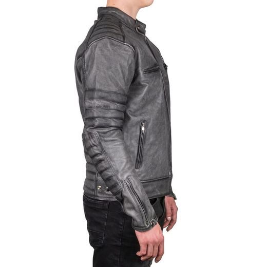 KOŽENÁ BUNDA NA MOTORKU WOLF DESTRO GREY