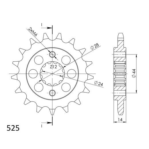 ŘETĚZOVÉ KOLEČKO SUPERSPROX CST-1372:17 17 ZUBŮ, 525