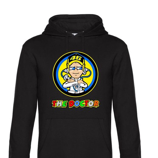 PÁNSKÁ MIKINA S KAPUCÍ A MOTIVEM THE DOCTOR - ČERNÁ