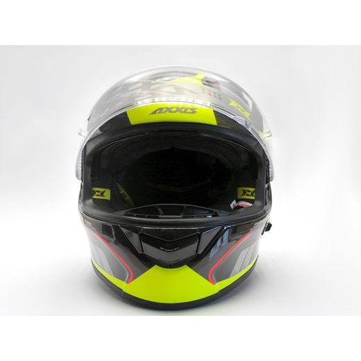INTEGRÁLNÍ HELMA AXXIS RACER GP CARBON SV SPIKE LESKLÁ FLUO