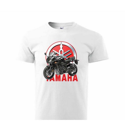 PÁNSKÉ TRIKO S MOTIVEM YAMAHA FAZER 1 - BÍLÁ
