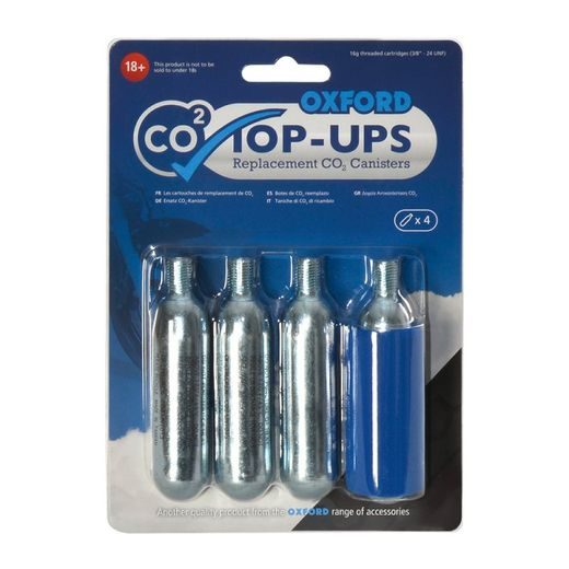 NÁHRADNÍ BOMBIČKY CO2 OXFORD TOP-UPS 4KS OX161