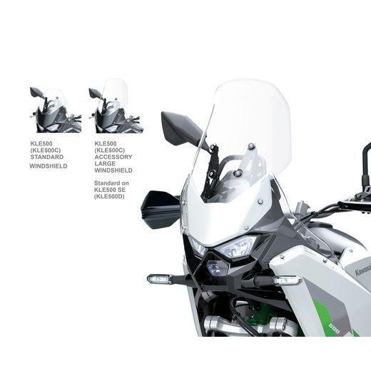 TURISTICKÉ PLEXI (ČIRÉ) PRO KAWASAKI KLE500