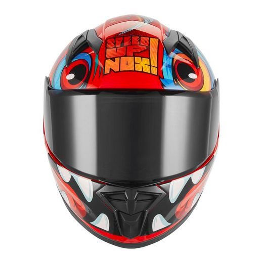 DĚTSKÁ PŘILBA NA MOTORKU NOX N731 KID SCRAPPY ČERVENÁ