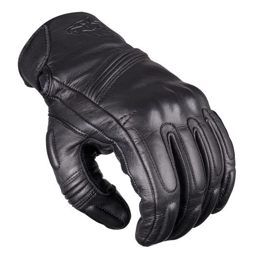 WOLF SANDOR BLACK KOŽENÉ RUKAVICE NA MOTORKU