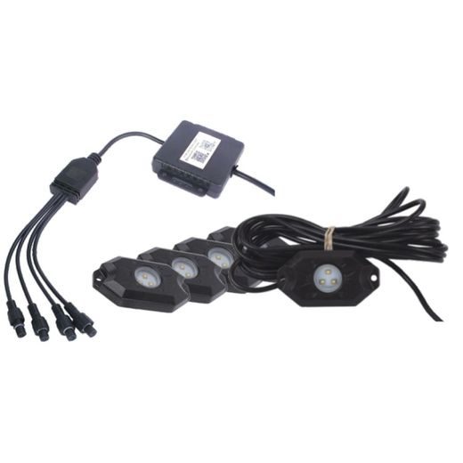 SHARK LED LIGHT,3"X2",3W,MULTI-COLOR,BLUETOOTH CONTROL,4 PCS SET