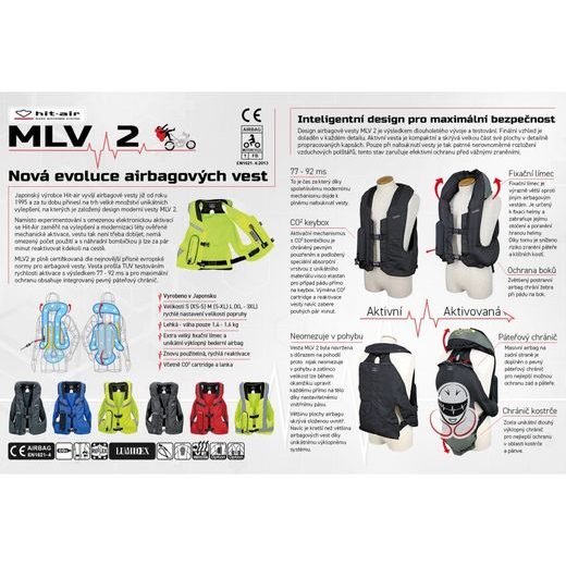 AIRBAGOVÁ VESTA HIT-AIR MLV 2 ČERNO-ZELENÁ